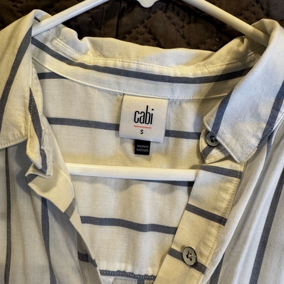 CAbi Tops - Cabi Striped camp shirt, size S